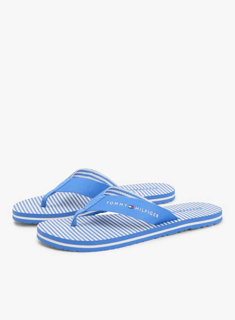 TOMMY HILFIGER Webbing Strap Ithaca Stripe Flip-Flops - Image 3